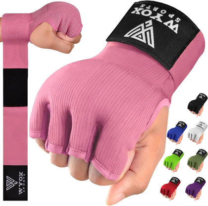 Gel Boxing Hand Wraps Inner Gloves for Men & Women – 80cm/31inch Quick Wrist Strap, Padded Knuckle Support