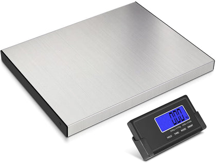 440lb Heavy Duty Digital Shipping Scale, 10g Wireless LCD | Stainless Steel Platform, Large Backlit LCD, Hold/Tare
