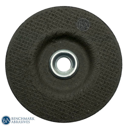 Grinder Cut Off Wheels 4 1/2 Inch Aluminum Oxide Depressed Center Type 27, 5/8"-11 Threaded Flange, 1/4" Thick Angle