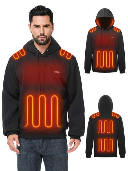Heated Hoodie for Men with 10000mAh Battery, Heated Sweatshirt Pullover