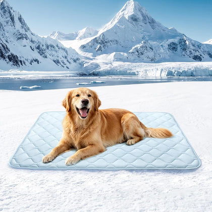 Dog Cooling Mat 2.0, 41x28in Portable Pet Cooling Mat for Dogs & Cats Q-Max>0.5, Durable Waterproof Washable Cooling