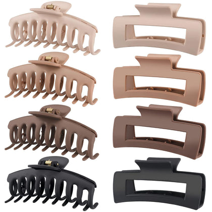 Hair Clips for Women 4.3 Inch Large Hair Claw Clips for Women Thin Thick Curly Hair, Big Matte Banana Clips,Strong