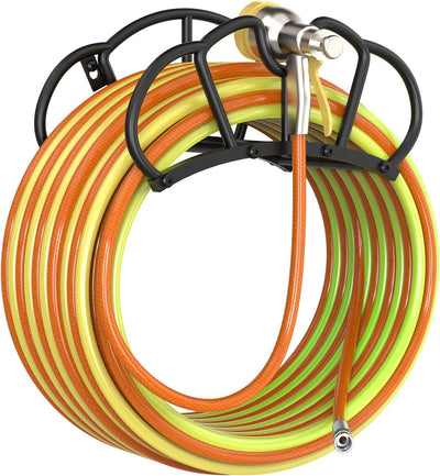 Garden Hose Holder Wall Mount, Super Stable Hose Hanger, 1 Pack | Heavy Duty Water Hose Storage Stand, Metal Hose