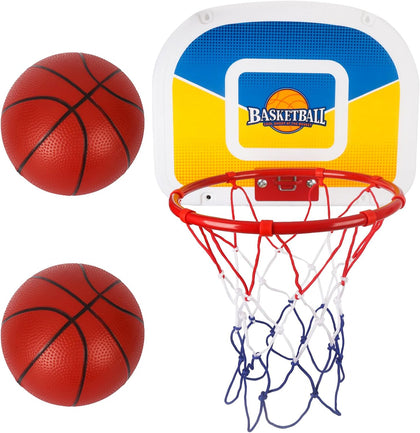 Trampoline Basketball Hoop with 2 Mini Basketball Easy to Install, Upgraded Basketball Hoop for Trampoline Dunk, Fit