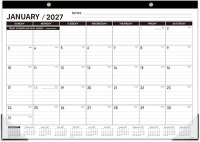 2027 Desk Calendar - JAN. 2027 - DEC 2027, 12 Months Large Desk Calendar 2027, 17" x 12", Desk Pad, Large Ruled