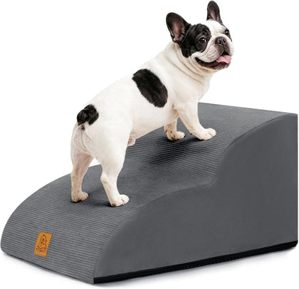 Dog Stairs for Small Dogs and Cats, 2-Step Dog Steps for Couch, 11.8" H