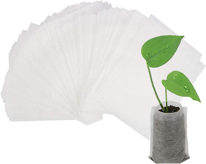 Nursery Growing Bags, 400pcs Fabric Plant Bags, Non-Woven Plants Grow Bags, Seeding Starter Bag Seedling Plants Pots