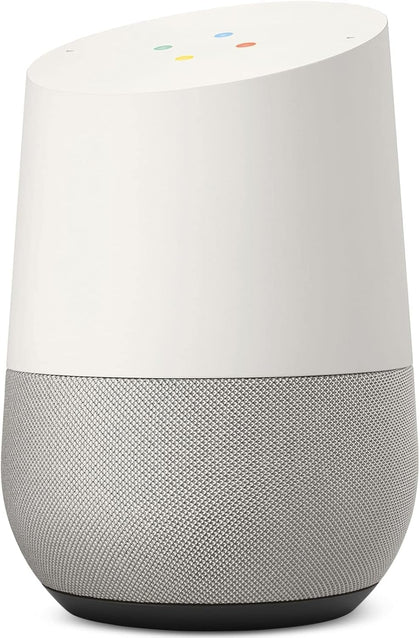 Home Smart Speaker (South Korea Model) – Voice-Controlled Wi-Fi Speaker Assistant, White/Slate, No US Plug, Adapter