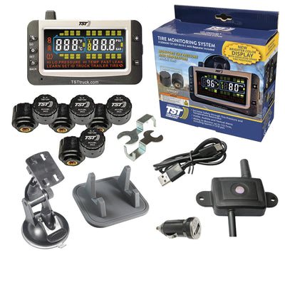TST 507 Series TPMS - RV Tire Pressure Monitoring System with 8 Cap Sensors & Color Display Monitor for Travel Trailers, Campers and Motorhomes