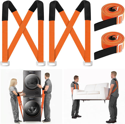 Shoulder Dolly Moving Straps,2-Person Lifting and Moving System for Lifting | Adjustable Furniture Lifting Straps for