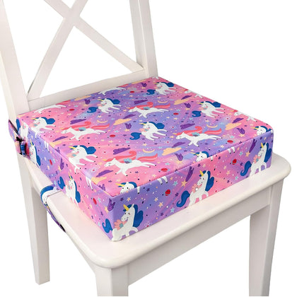 Toddler Booster Seat for Dining Table, Portable Kids Booster Seat for Kitchen Chair with Adjustable Straps, Non-Slip