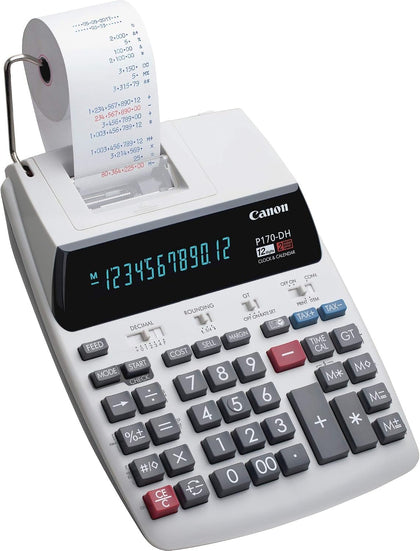 P170DH3 12-Digit Desktop Printing Calculator, White