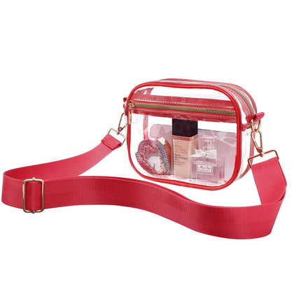 Clear Purse for Stadium Events Transparent Crossbody Bag