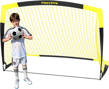 Portable Soccer Goal 7x5 & 5x3.6 FT, Large-Frame Training Net | Great for Kids Ages 6-14 Skill Development, Ideal for