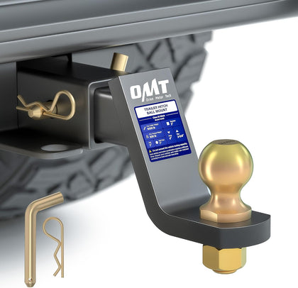 OMT Trailer Hitch Ball Mount, 2" Receiver, 4" Drop, 8000 lb Capacity
