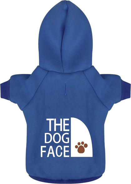 Blue Chihuahua Dog Hoodie: Keep Your Pup Warm and Stylish with a 'The Dog Face' Printed Sweatshirt Pet Clothes, and
