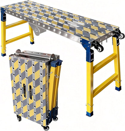Portable Welding Table Work Bench 1102 LBS Load Capacity Versatile Steel Folding Work Table,Height 23 to 35 inches