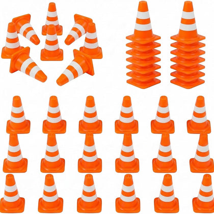 36/60/120/200 Pack 1 Inch Orange Mini Traffic Cones.Perfect as Construction Party Favors,Durable Small Roadblock