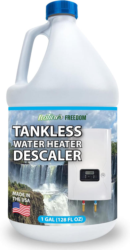 Tankless Water Heater Flush Descaler, Gallon (128 oz) – Professional Non-Toxic Descaling Solution, Biodegradable