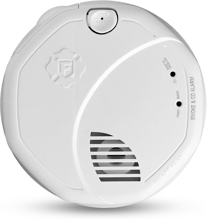 Combination Smoke & Carbon Monoxide Alarm, Battery Operated Detector with Test & Silence Button, SMCO100, 1-Pack,White