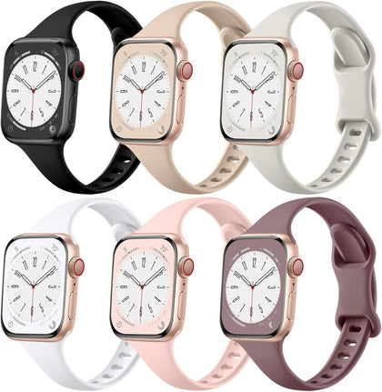 Thin Slim Bands Compatible with Apple Watch Bands 40mm 41mm 42mm 38mm iWatch Bands Series 11 10 9 8 7 6 5 4 SE for