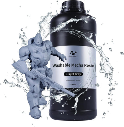 Water Washable Mecha ABS-Like 3D Printer Resin, 405nm High Precision LCD UV-Curing 3D Printing Resin, Low Odor