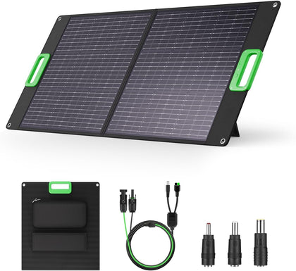 100W Portable Solar Panel for Power Station Generator 23.5% High Efficiency | ETFE Foldable Solar Charger for