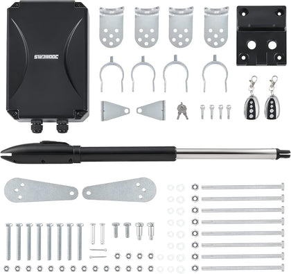 Automatic Swing Gate Opener Kit, Electric Gate Opener for Doors up to 660lb 18ft, Driveway Home Garden Gate Opening
