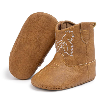 Baby Girls Cowboy Tassel Boots Side Zipper Moccasins Soft Bottom Non-Slip Toddler Shoe
