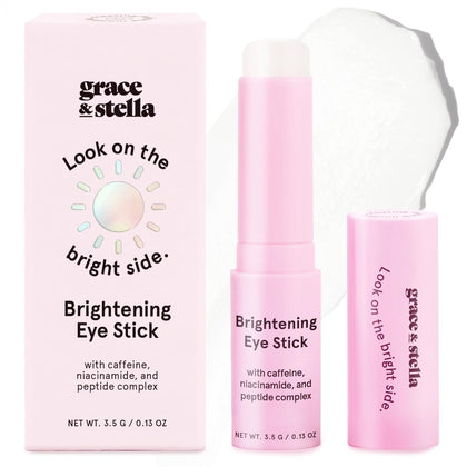 Under Eye Brightener Balm Stick - Travel Essentials | Caffeine Eye Cream for Dark Circles, Puffiness- Vegan