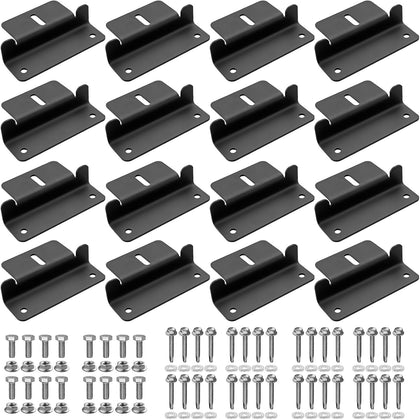 16PCS Solar Panel Z Bracket, Solar Mounting Kit for RV, Roof, Black | Aluminum Solar Panel Mounting Brackets, 304