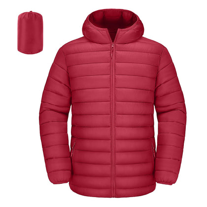 Mens Lightweight Puffer Jacket with Hood Packable Coats