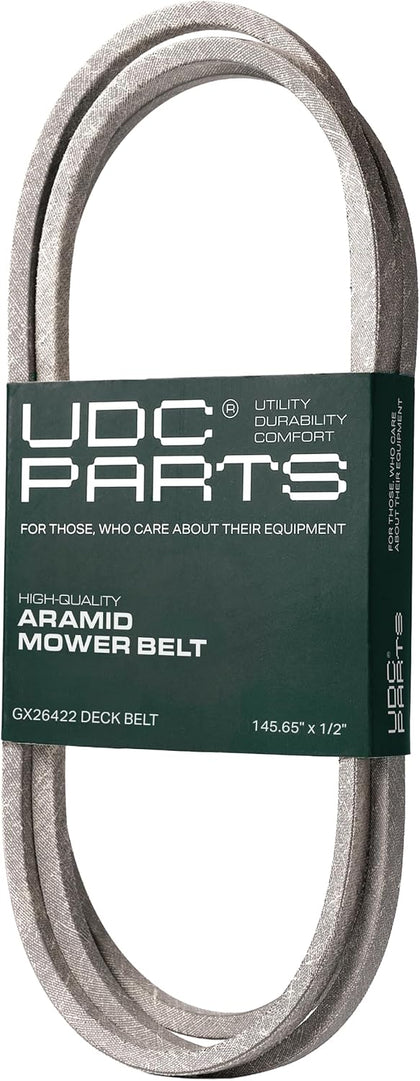 UDC Parts Mower Drive/Deck Belt GX26422 / Kevlar Cord / 145.50 inches / 0.45 inches Thickness/for John Deere