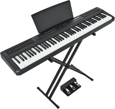 Digital Piano 88 Key Weighted Keyboard Hammer Action, Full Size Electric Piano Keyboard with Adjustable