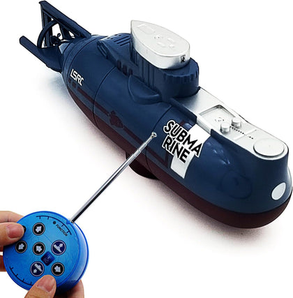 Mini RC Submarine Toy Radio Remote Control Tourism Boat Diving Waterproof for Indoor Fish Tank Bathtub Water Kids
