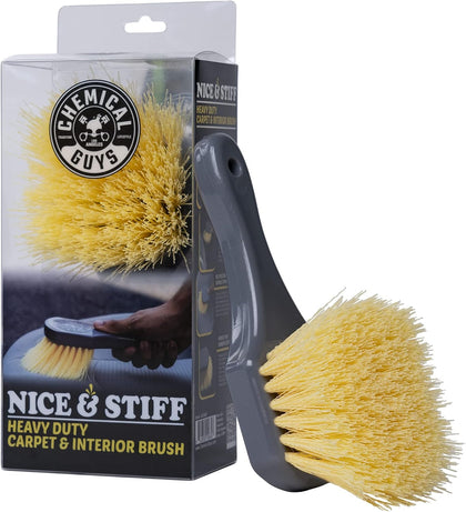 ACCG02 Nice & Stiff Heavy Duty Carpet & Interior Detailing Brush, (Safe for Cars, Trucks, SUVs, RVs, Motorcycles, &