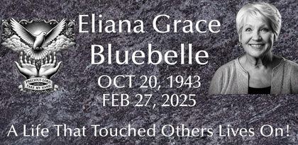 Bahama Blue LegacyHeadstone for Graves, 24x12x4 inches, Flat Gravestone