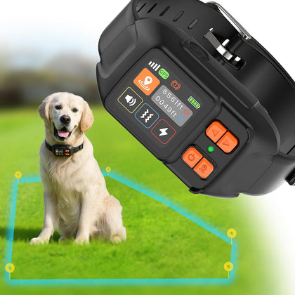 GPS Wireless Dog Fence System, Custom Boundary, No Subscription Required