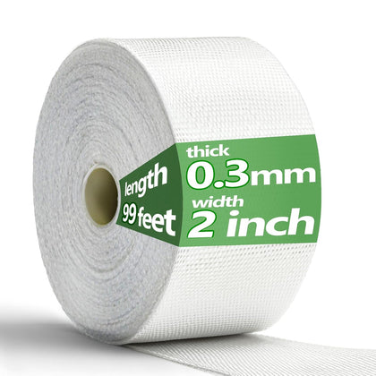 Fiberglass Cloth Roll, 2 Inch x 99 Feet, 0.3mm Thick Woven Roving Fiberglass Tape for Precision Repair, Automotive
