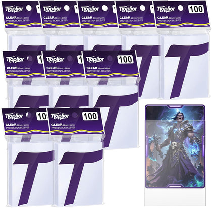 1000 Perfect Fit Sleeves,Inner Clear Card Sleeves Perfect Fit for Double Sleeving,60-Microns Ultra Clear