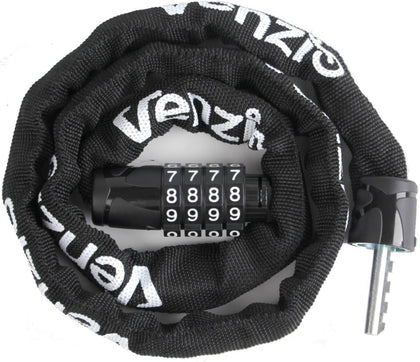 4-Digit Combination Bike Chain Lock, 4mm 3FT Anti-Theft Bike Lock | Security Bicycle Lock for Bicycle, E-Bike