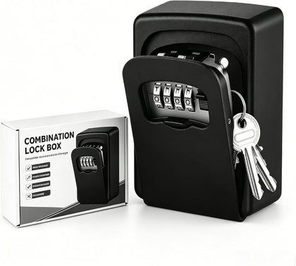 Key Lock Box for Outside - Sturdy and Durable Lock Box for House Key,5 Key Capacity Lockbox for Keys
