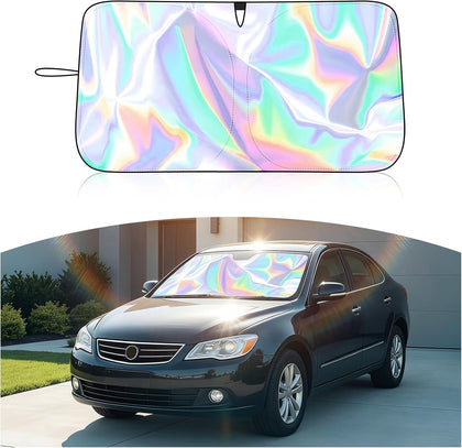 59×31 Inch Car Windshield Sun Shade,Foldable Car Sun Shade Windshield for Blocking Sunlight & Thermal,Summer