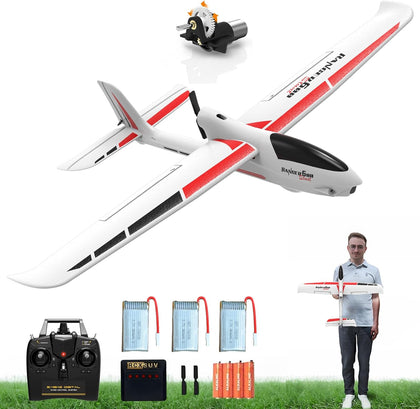VOLANTEXRC RC Glider Plane 4CH, New Version Remote Control Airplane with 6-Axis Gyro for Beginners, 3 Flight Modes &
