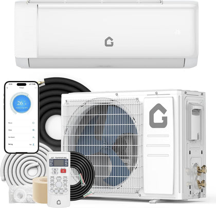 12,000 BTU Mini Split Air Conditioner & Heat Pump, 21 SEER2 Ductless Inverter, Smart WiFi, DIY Install Kit
