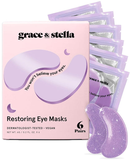 Retinol Under Eye Patches for Puffy Eyes | Restoring Gel Under Eye Masks with Hyaluronic Acid - Birthday Gifts for