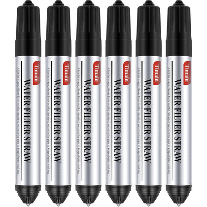 6 Pack Mini Water Filter Straws,Water Purifier Survival for Emergency Preparedness,Break Glass,Travel,Camping