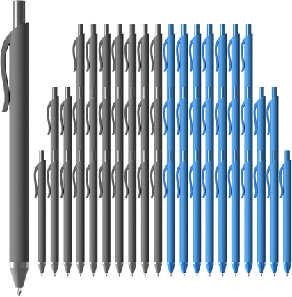 Pens Bulk, 52 Pack Ballpoint Black & Blue Ink, 1.0MM Medium Point Bluk Retractable for Smooth Writing, Quick Drying