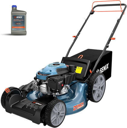 21'' Self Propelled Gas Lawn Mower 170 cc 3-in-1, 6-Position Cutting