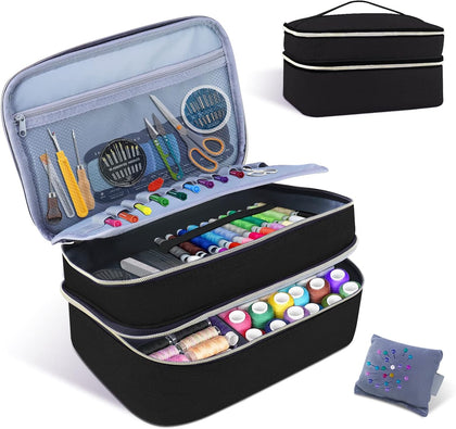Sewing Supplies Organizer Bag 11.5"x 8"x 6" Sewing Box for Women Sewing Organizer Small Storage Bag Sewing Basket